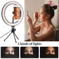 26cm/36cm/45cm LED Selfie Ring Light By Zayraz 10 inch, Ring Light 18 inch + 7.5 ft Metal Stand Dimmable LED Ring Lamp Photo Video Camera Phone Light ring-light For Live YouTube Fill Light.. 