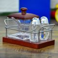 SUGAR POT AND PEPPER CRUET SET. 