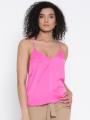 Hot Pink Silk Sheen Top For Women. 