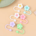 Flower Silicone Straw Covers For Water Glass Bottle Flower Shape Drinking Dust Cap Straw Tips Cover Cup Accessories For 8mm-Cola Kids. 