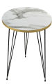 1 PCS / SET OF 3 ROUND COFFEE TABLE HIGH GLOSS NESTING END TABLES - ROUND WOOD STACKING COFFEE SIDE ACCENT TABLES WITH METAL LEGS FOR LIVING ROOM, HOME OFFICE, NIGHTSTANDS FOR BEDROOM, STURDY EASY ASSEMBLY - 3 PIECE NESTING TABLE SET FOR LIVING ROOM. 