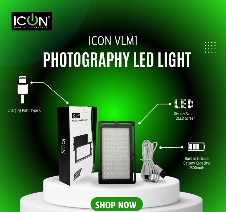 Icon VLM1 Portable Photography LED Light | Daraz.pk
