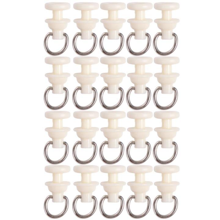 20pcs/pack Curtain Tracks Accessories White Curtain Track Pulley Silent ...