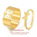 Trendy Butterfly Rings for girls Alloy Metallic Wedding Rings for Couples. 