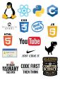Programming Language Text Stickers for Laptop Car Bike Phone Stickers. 