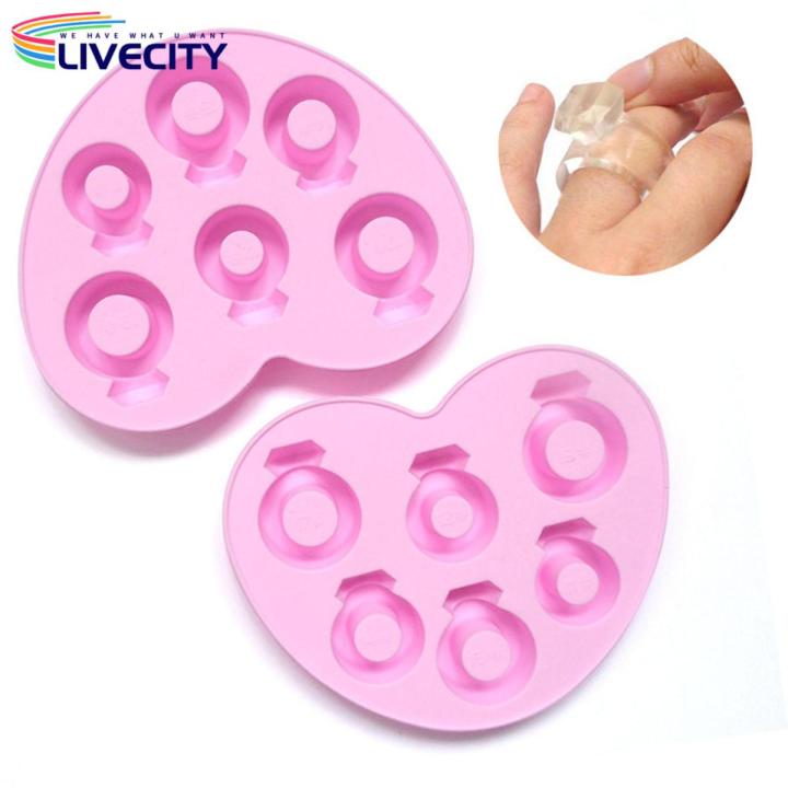 Ice Cube Tray Food Grade 6 Grids Ring-shaped Cold Ice Cube Tray