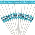 1280 Pieces 64 Values Resistor Kit, 1% Assorted Resistors 1 Ohm-10M Ohm 1/4W Metal Film Resistors Assortment for DIY Projects and Experiments. 