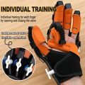 Pair Rehabilitation Robot Gloves, Hand Dysfunction Patient Training Device Stroke Hemiplegia, Finger Exerciser Hand Strengthener Finger Orthosis for Relief Cramps(Color:Left Hand,Size:Small). 