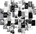 50 PCS Aesthetic Black Theme Photo Cards 4x6 Inch Glossy Prints for Wall Decor. 