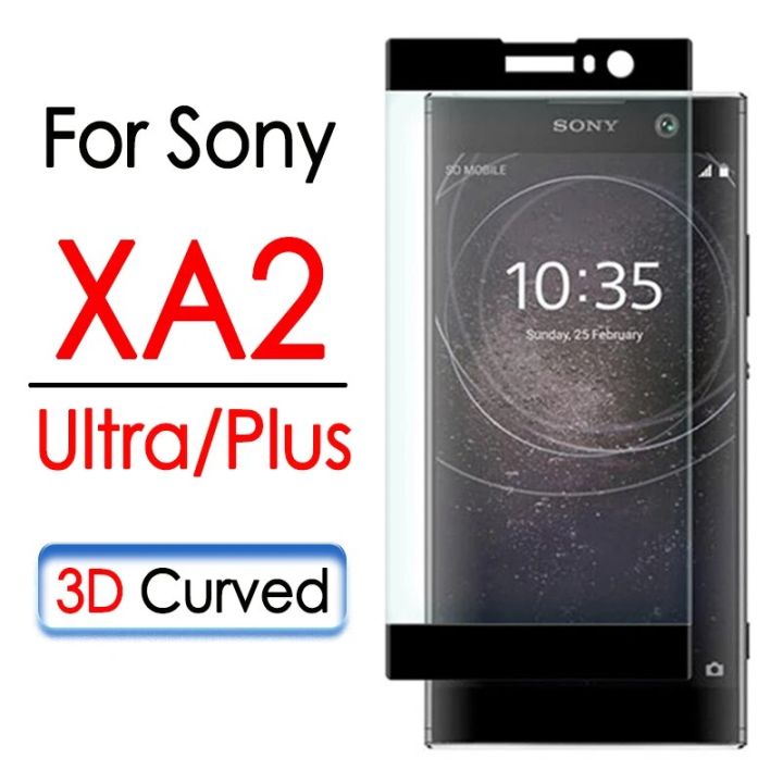 For Sony XA2 Protective Glass on XA2 Ultra Plus Screen Protector 3D Full Cover X A 2 XA2Plus XA2Ultra Armor Tempered Glas Film