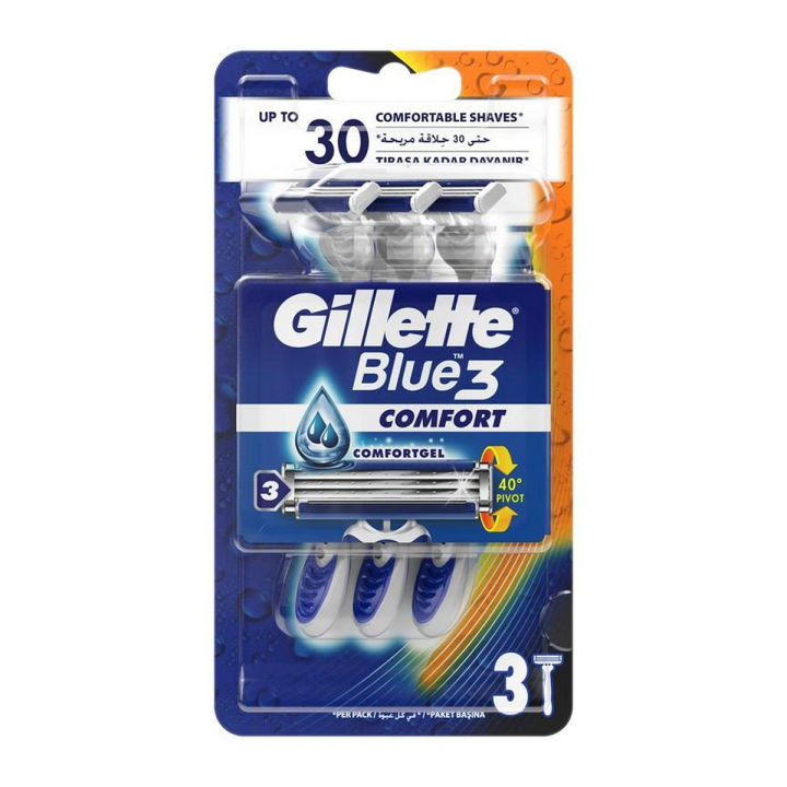 Gillette Blue 3 Shaving Razor Bag of 3