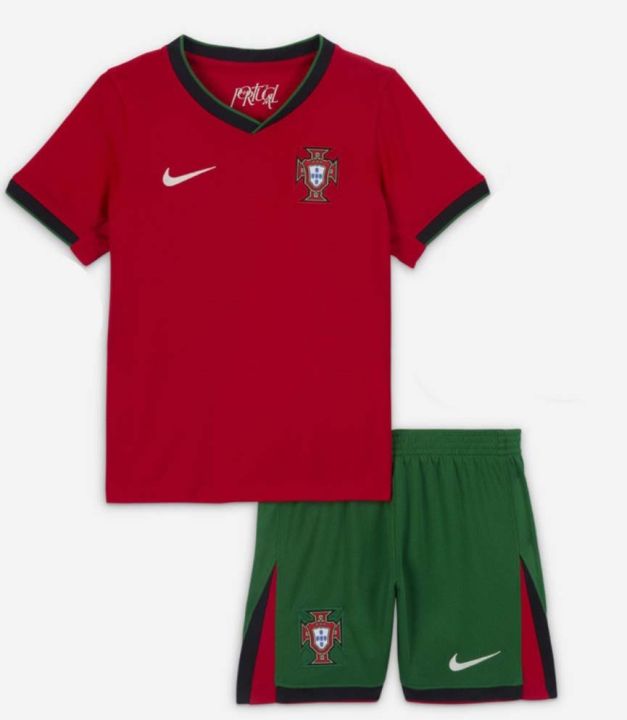 Cristiano RONALDO 7 Portugal Euro 2024 Kids Kit 5 14 years Shirt and Short Daraz.pk