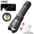 High power water proof powerful 1000000lm Japan display emergency rechargeable Lantern Camping Fishing Zoomable flashlights super working cob LED touch lamp long range torch light mini portable flashlight. 