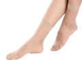 Ladies Ultra-Thin Nylon Ankle Socks (Skin & Black). 