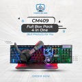 CM409 4-IN-1 Gaming Starter kit, all in one Mouse, Keyboard, Headset and Mouse Pad, designed specially for gaming. 