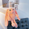 Vibrato with the same net red can be pulled retractable rabbit ears and feet rabbit plush toy girl doll creative doll. 
