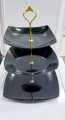Three Tier Serving Platter in Melamine | 3-Tier Melamine Cupcake Stand |  Dessert Stand, Cupcake Stand, Tea Party, Serving Platter for Wedding Birthday Party. 