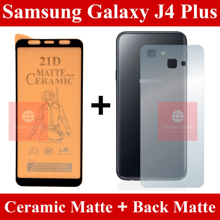 Samsung Galaxy J4 Plus Screen Protector Matte Unbreakable Glass