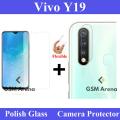 Vivo Y19 Tempered Glass Screen Protector Polish Glass and Back Camera 9H Gorilla Flexible Protector 2-in-1 Combo. 