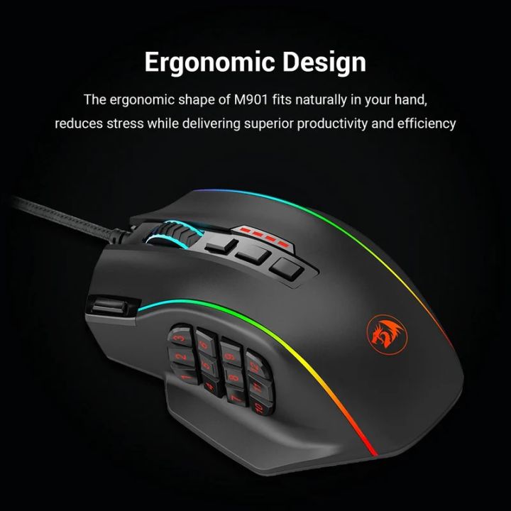 Redragon%20PERDITION%204%20M901-K-2%20Wired%20Gaming%20Mouse%20RGB%20with%2019%20Programmable%20Buttons%20-%20Image%205
