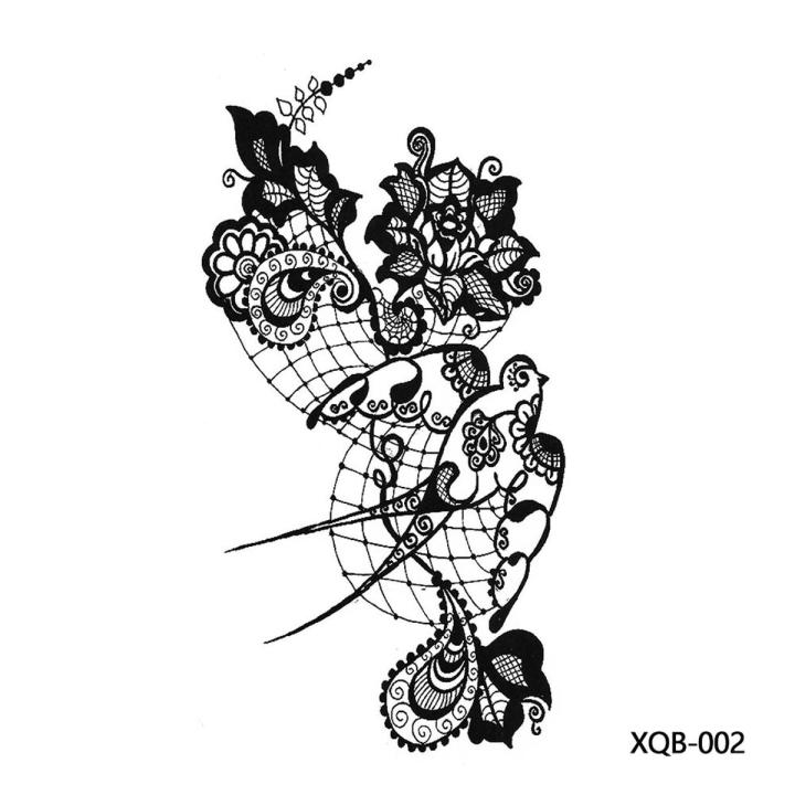 Waterproof Temporary Tattoo Sticker Blue Ice Dragon Plum Blossom Flash Tattoos Family Tree Fox Body Art Arm Tatoo Women Men