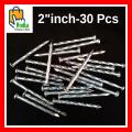 Pack of 30 - 2" Inch Hardened Steel Concrete Nails for Wall - Silver Best Quality. 
