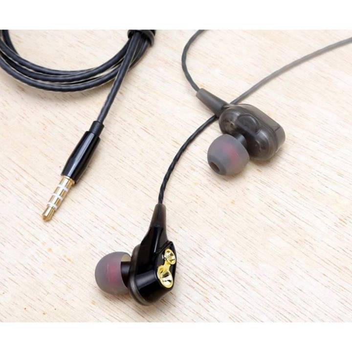 Dual Drivers Earphone HiFi Earphone very comfortable for high base music awesom performance and also used for iphone and android D-50