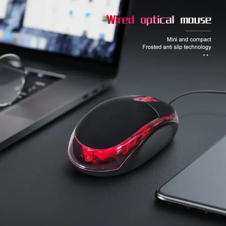 Mini USB Optical Wired Mouse – Compact, Universal Office & Gaming Mouse ...