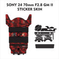 sony 24 70mm f2.8 GM II sticker skin not pouch or cover. 