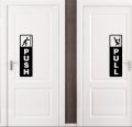 push and pull door sticker. 