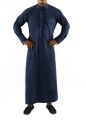 Customize Designer Navy Blue Arabic Thobe / Jubba / Qandora. 