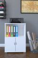 Storage Cabinet Multi-Purpose Cabinet For Office And Home use White. 