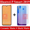 Huawei P Smart 2019 Matte Glass Fiber Glass Protector + Back Protector Carbon Fiber Matte Soft Skin Sheet For Huawei P Smart 2019. 