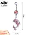 Carat Navel Nail Women Men Dolphin Pendant Belly Button Nail. 