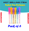 Pocket Pen Perfumes - PACK OF 6 - Six Differents Perfumes. 