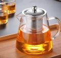 Techmanistan Glass Teapot with Heat Resistant Stainless Steel Infuser, Borosilicaate Glass Teapot, Glass Tea Kettle. 