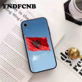 【Breakfast Daieu】Albania Albanians Flag Custom Soft Phone Case for iphone 13 8 7 6 6S Plus X XS MAX 5 5S SE XR 11 11pro promax. 