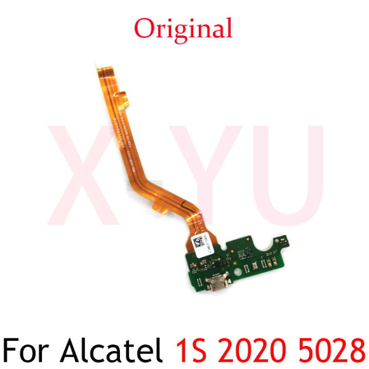 For Alcatel 1S 2020 5028 5028D 5028Y 5028U USB Dock Charging Port Plug Charger Flex Cable With Microphone MIC Board