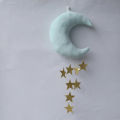 Wall Backdrop Children Room Hanging Moon Stars Stuffed Decor for Baby Bedroom. 