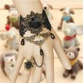 Bohemian Black Flower Bracelet- Simple Hand Bracelets for Girls. 