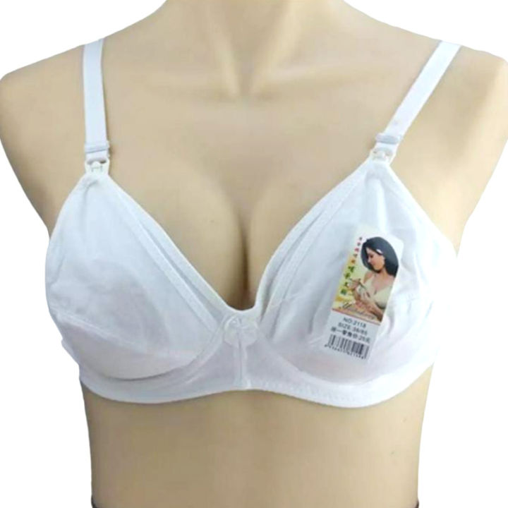 Maternity Nursing Bra - Wireless, Full Cup, Front Opening, Solid Color