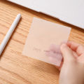 50pcs/pack Transparent Sticky Notes Students Use Tear-off Note Small Notebook To Learn Office Memo Can Be Pasted Note Paper. 