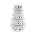 Reoona Kitchen Storage Bowl Set 5 PCS - White. 