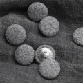 Fabric Cloth Covered Buttons with Metal Buttons for Suits Blouses Sweaters Fabric Buttons Grey 25mm 10PCS. 