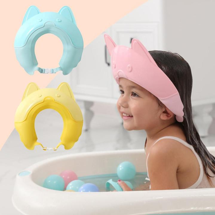 HOT Baby Shampoo Cap Adjustable Childrens Shower Hat Waterproof Kids Bath Visor Cute Infant Wash Hair Shield Cap For Eye Protection Daraz.pk