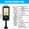 LED Solar Street Wall Light PIR Motion Sensor Outdoor Lamp & Control Remote. 
