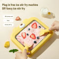 Yogurt Machine with Prefreeze Ice Cream Pan Non-electric Ice Cream Maker Portable Yogurt Sorbet Machine for Kids Eco-friendly Dessert Tool for Family Fun Easy Homemade Treats Simple Maintenance Ice. 