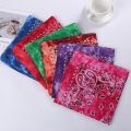 Vintage Bohemia Print Bandana Hair Bands for Girls Women Headband Scarf Face Mask Cross Turban Bandanas Headwear 55cmX55cm. 