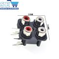 RCA Female Stereo Audio Jack Socket Connector. 