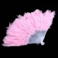 Factory price Hot saledongcheng 9 Colors New Costume Wedding Showgirl Dance Folding Hand Feather Fan Fancy. 